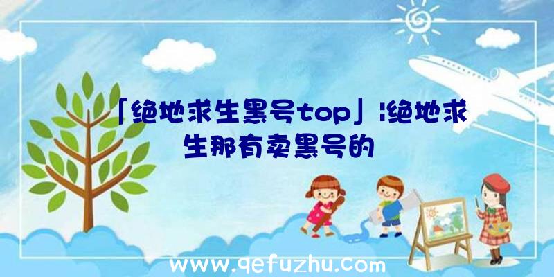 「绝地求生黑号top」|绝地求生那有卖黑号的